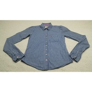 hollister button down blouse size xs